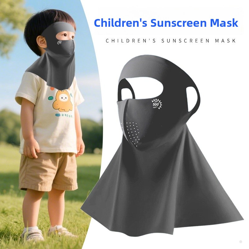 Kids Face Mask - Sommer-Sonnenschutz-Gesichtsmaske Vollgesichtsabdeckung Nackenschutz Outdoor Augenschutz UV-Schutz