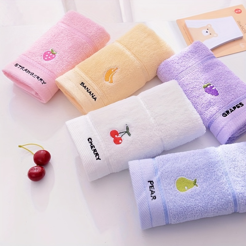 Cloth Face Mask Washable - 3 zufällig ausgewählte Farben Fruchtmuster-Handtücher, reine