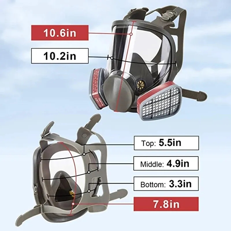 Große Größe 6800 Gasmaske Voll – Kn95 Respirator Mask Bewertung und Preis